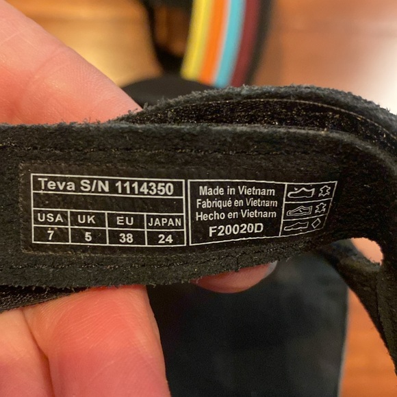 TEVA Opening Ceremony Rainbow Platform Shoe Sandal Suede Adjustable Straps 7 NEW - Picture 13 of 16